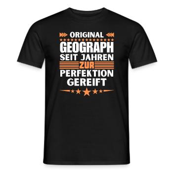 Géographe mûri à la perfection - T-shirt homme - noir - Devant - AI Model Male 178 light (178cm)