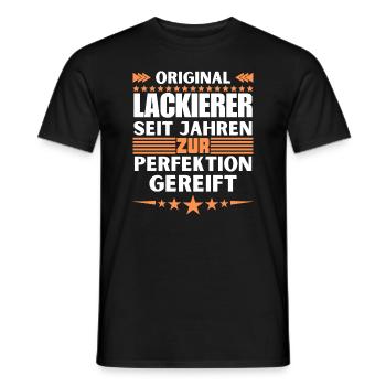 Zur Perfektion gereifter Lackierer - Männer T-Shirt - Schwarz - Vorne - AI Model Male 178 light (178cm)