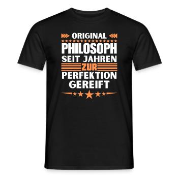 Philosophe mûri à la perfection - T-shirt homme - noir - Devant - AI Model Male 178 light (178cm)