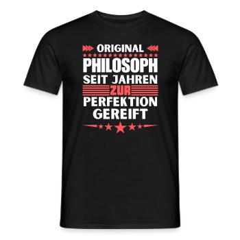 Philosophe mûri à la perfection - T-shirt homme - noir - Devant - AI Model Male 178 light (178cm)