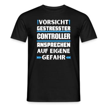 Ne parlez pas à un contrôleur stressé ! - T-shirt homme - noir - Devant - AI Model Male 178 light (178cm)