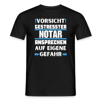 Don't talk to a stressed notary! - Men's T-Shirt - black - Front - AI Model Male 178 light (178cm)