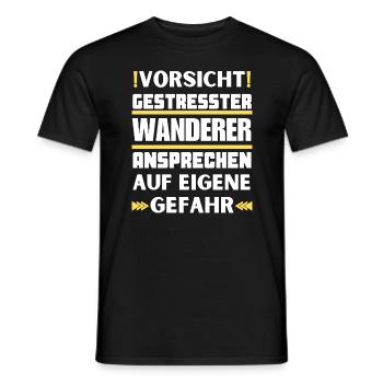 Ne parlez pas aux randonneurs stressés ! - T-shirt homme - noir - Devant - AI Model Male 178 light (178cm)