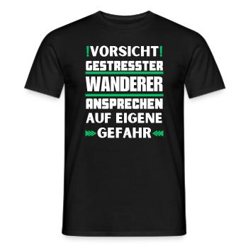 Ne parlez pas aux randonneurs stressés ! - T-shirt homme - noir - Devant - AI Model Male 178 light (178cm)