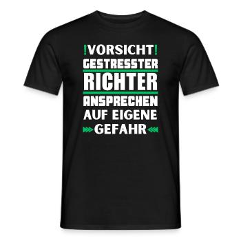 Don't talk to a stressed judge! - Men's T-Shirt - black - Front - AI Model Male 178 light (178cm)