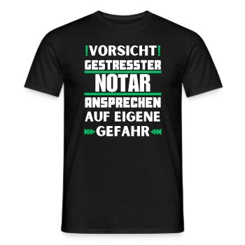 Don't talk to a stressed notary! - Men's T-Shirt - black - Front - AI Model Male 178 light (178cm)