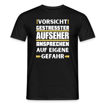 Gestresster Aufseher nicht ansprechen! - Männer T-Shirt - Schwarz - Vorne - AI Model Male 178 light (178cm)