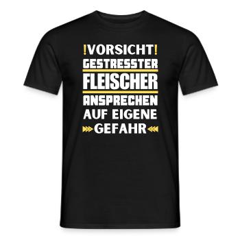 Gestresster Fleischer nicht ansprechen! - Männer T-Shirt - Schwarz - Vorne - AI Model Male 178 light (178cm)