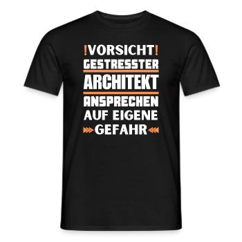 Gestresster Architekt nicht ansprechen! - Männer T-Shirt - Schwarz - Vorne - AI Model Male 178 light (178cm)