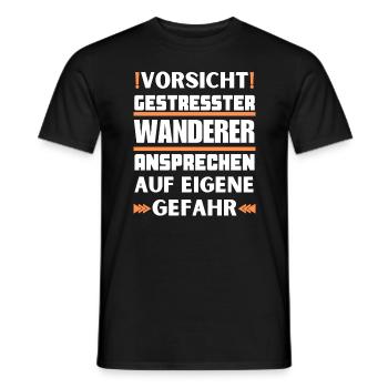 Ne parlez pas aux randonneurs stressés ! - T-shirt homme - noir - Devant - AI Model Male 178 light (178cm)