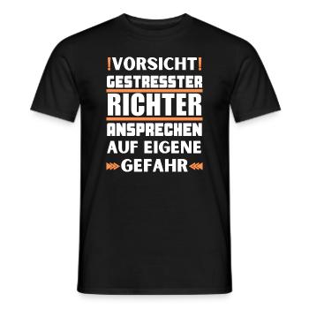 Don't talk to a stressed judge! - Men's T-Shirt - black - Front - AI Model Male 178 light (178cm)