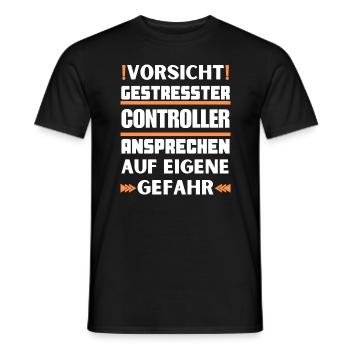 Ne parlez pas à un contrôleur stressé ! - T-shirt homme - noir - Devant - AI Model Male 178 light (178cm)