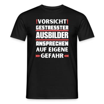 Gestresster Ausbilder nicht ansprechen! - Männer T-Shirt - Schwarz - Vorne - AI Model Male 178 light (178cm)