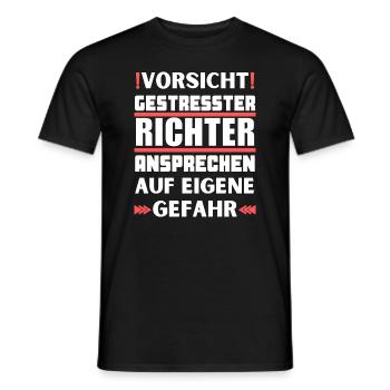 Don't talk to a stressed judge! - Men's T-Shirt - black - Front - AI Model Male 178 light (178cm)