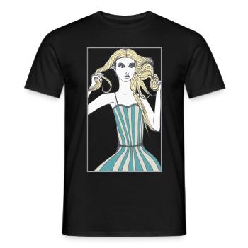 boterbloem - Heren T-shirt - zwart - Voor - AI Model Male 178 light (178cm)