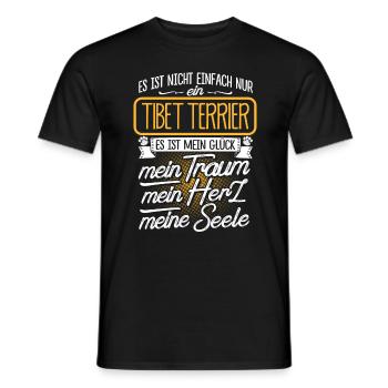 TIBET-TERRIER - Traum - Männer T-Shirt - Schwarz - Vorne - AI Model Male 178 light (178cm)