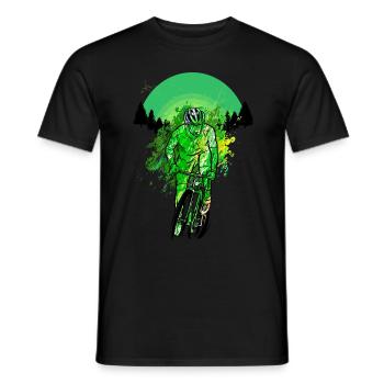 Mountain Bike Bike Nature Road Bike Bike MTB Biker - Men's T-Shirt - black - Front - AI Model Male 178 light (178cm)