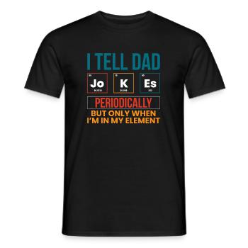 Je dis à papa des blagues Cadeau de chemise - T-shirt homme - noir - Devant - AI Model Male 178 light (178cm)