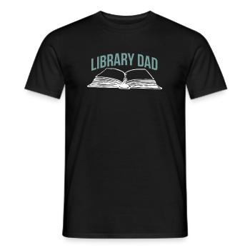 Library Dad Vater Vatertag Bibliothekar - Männer T-Shirt - Schwarz - Vorne - AI Model Male 178 light (178cm)