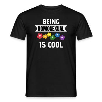 Being gay is cool Gay Pride gift LGBTQ - Men's T-Shirt - black - Front - AI Model Male 178 light (178cm)