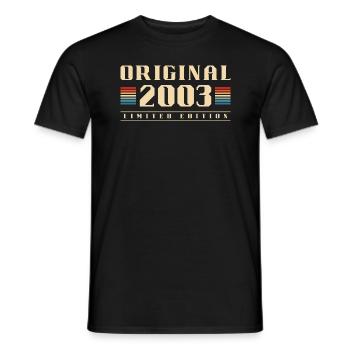 Geboren 2003 Jahrgang 20er Vintage Geburtstag - Männer T-Shirt - Schwarz - Vorne - AI Model Male 178 light (178cm)