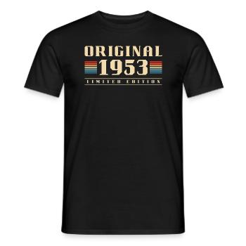 Geboren 1953 Jahrgang 70er Vintage Geburtstag - Männer T-Shirt - Schwarz - Vorne - AI Model Male 178 light (178cm)
