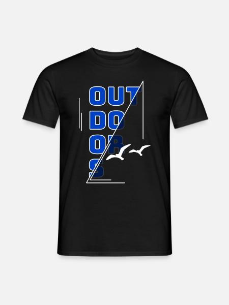Out by the sea - Men's T-Shirt - black