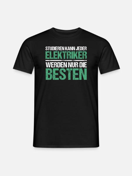 Vem som helst kan studera - Electrician Edition - T-shirt herr - svart