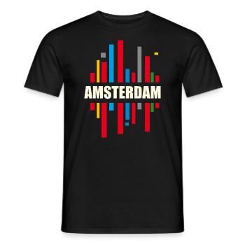 Amsterdam - Men's T-Shirt - black - Front - AI Model Male 178 light (178cm)