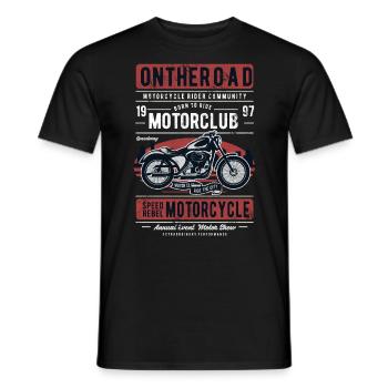 MC MOTORRAD CLUB RETRO VINTAGE CHOPPER RIDE MOTIVE - Männer T-Shirt - Schwarz - Vorne - AI Model Male 178 light (178cm)
