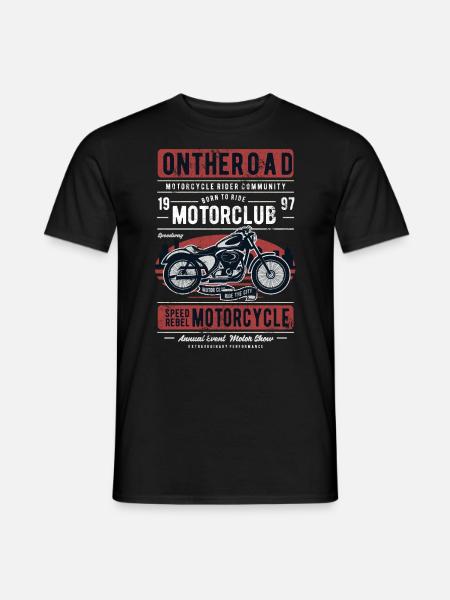MC MOTORRAD CLUB RETRO VINTAGE CHOPPER RIDE MOTIVE - Mænd T-shirt - sort
