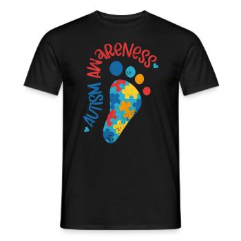 AUTISMUS BEWUSST LIEBE KIND BEGABT SPRUCH MOTIVE - Männer T-Shirt - Schwarz - Vorne - AI Model Male 178 light (178cm)