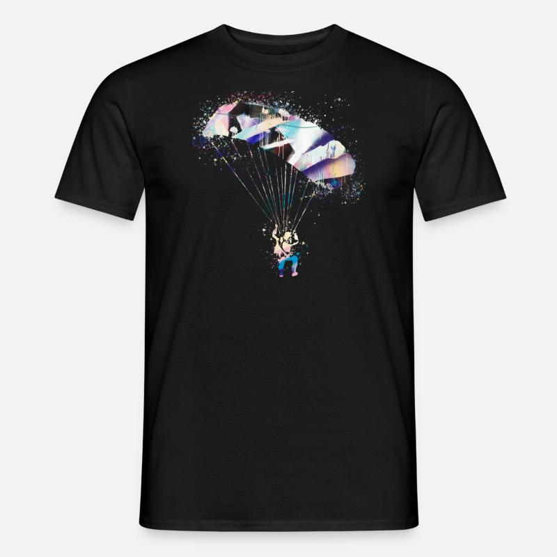 fallschirm,fallschirmfliegen,graffiti,gleitschirm - Männer T-Shirt - Schwarz