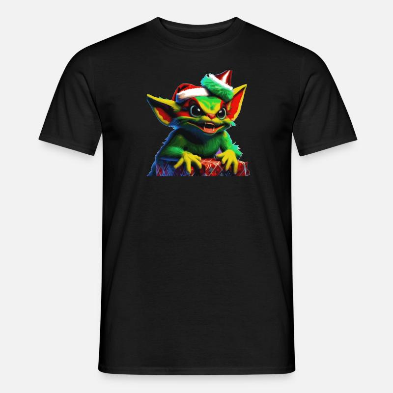 Weihnachts Gremlin - Männer T-Shirt - Schwarz