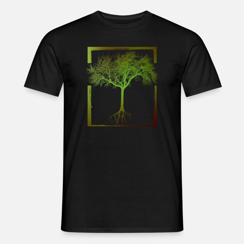 Mutter Natur - Rahmen 01 - Männer T-Shirt - Schwarz