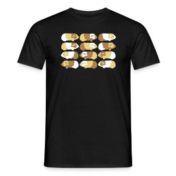 guinea pigs v - T-shirt homme - noir - Devant - AI Model Male 178 light (178cm)