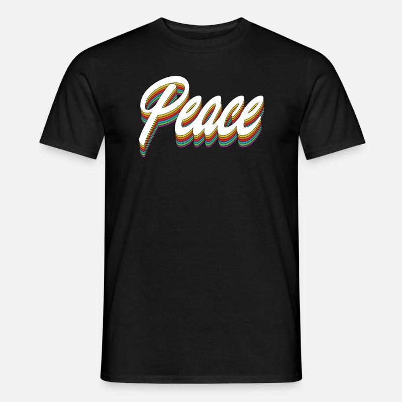 Peace - Männer T-Shirt - Schwarz