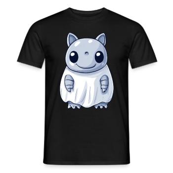 Gürteltier Halloween Comic Geist - Männer T-Shirt - Schwarz - Vorne - AI Model Male 178 light (178cm)