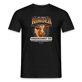 Lustiges Rinder Geschenk mit Spruch - Männer T-Shirt - Schwarz - Vorne - AI Model Male 178 light (178cm)
