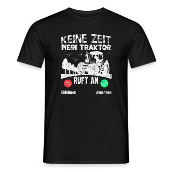 Traktor fahren Landwirtschaft Landwirt Bauer - Männer T-Shirt - Schwarz - Vorne - AI Model Male 178 light (178cm)