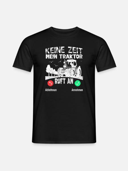 Traktor fahren Landwirtschaft Landwirt Bauer - Männer T-Shirt - Schwarz