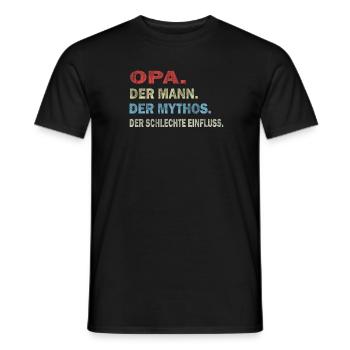 Opa enkel Geschenk Geburtstag Opi Enkelkind Spruch - Männer T-Shirt - Schwarz - Vorne - AI Model Male 178 light (178cm)