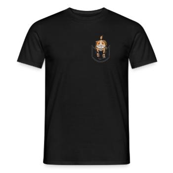 Poitrine de cochon d'Inde Pocket Animal Pet - T-shirt homme - noir - Devant - AI Model Male 178 light (178cm)