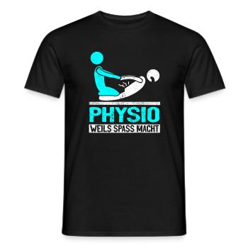 Physiothérapeute Physio Profession Physiothérapie Réadaptation - T-shirt homme - noir - Devant - AI Model Male 178 light (178cm)