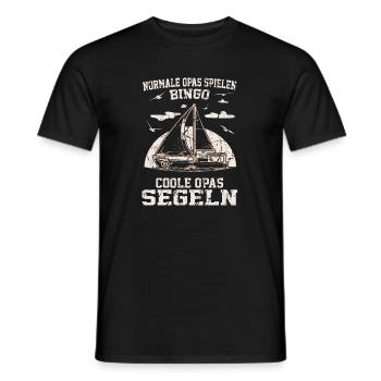 Segeln Opa Segler Segelboot Skipper Segelschiff - Männer T-Shirt - Schwarz - Vorne - AI Model Male 178 light (178cm)
