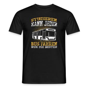 Busfahrer Beruf Bus öffentliche Verkehrsmittel - Männer T-Shirt - Schwarz - Vorne - AI Model Male 178 light (178cm)