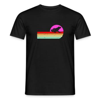 Grenouille Rétro crapaud vintage la grenouille Sauvage Nature - T-shirt homme - noir - Devant - AI Model Male 178 light (178cm)