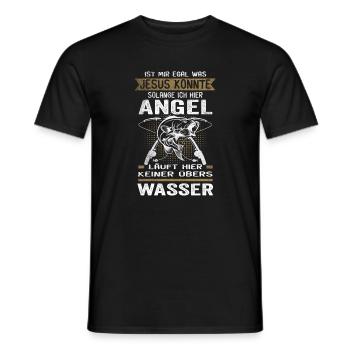 Ist mir Egal was Jesus konnte Angeln Lustiges - Männer T-Shirt - Schwarz - Vorne - AI Model Male 178 light (178cm)