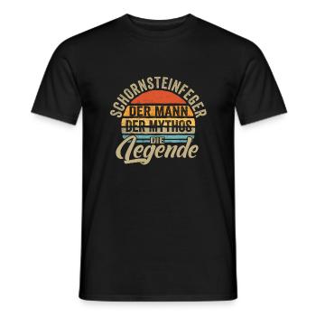 Schornsteinfeger Der Mann Der Mythos Die Legende - Männer T-Shirt - Schwarz - Vorne - AI Model Male 178 light (178cm)