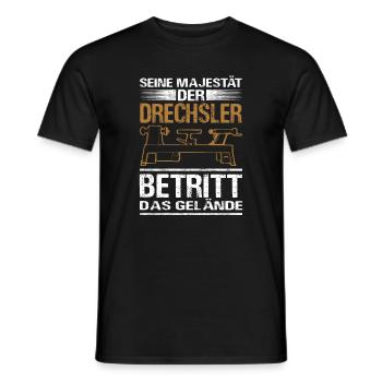 Drechseln Drechsler Seine Majestät Drechselbank - Männer T-Shirt - Schwarz - Vorne - AI Model Male 178 light (178cm)